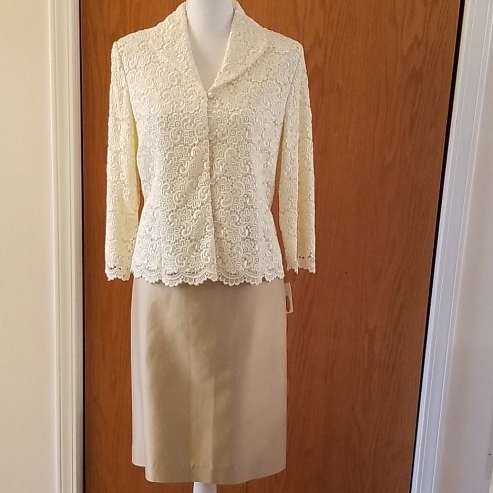 TALBOTS NWT Ivory Guipure Lace Jacket 10